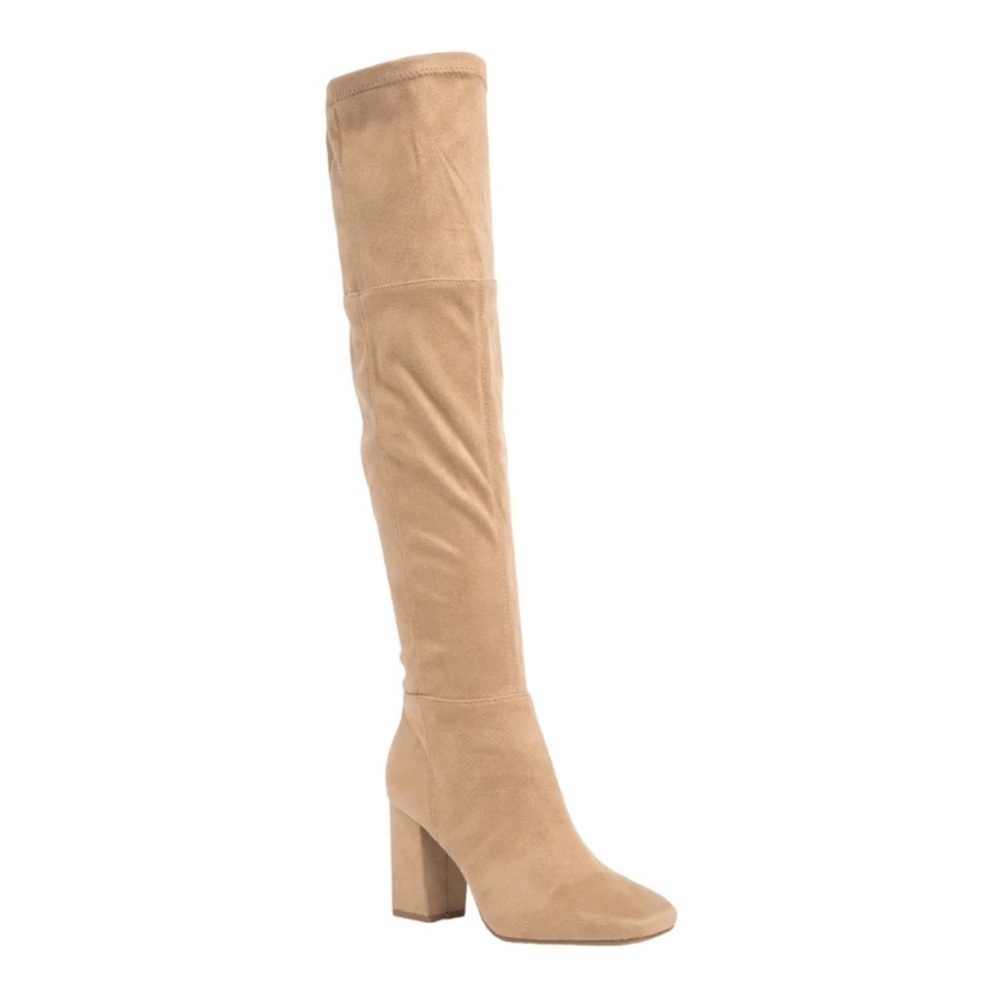 BP | Cali Stretch Over The Knee Vegan Suede Boots In Taupe Size 9.5 NWOT